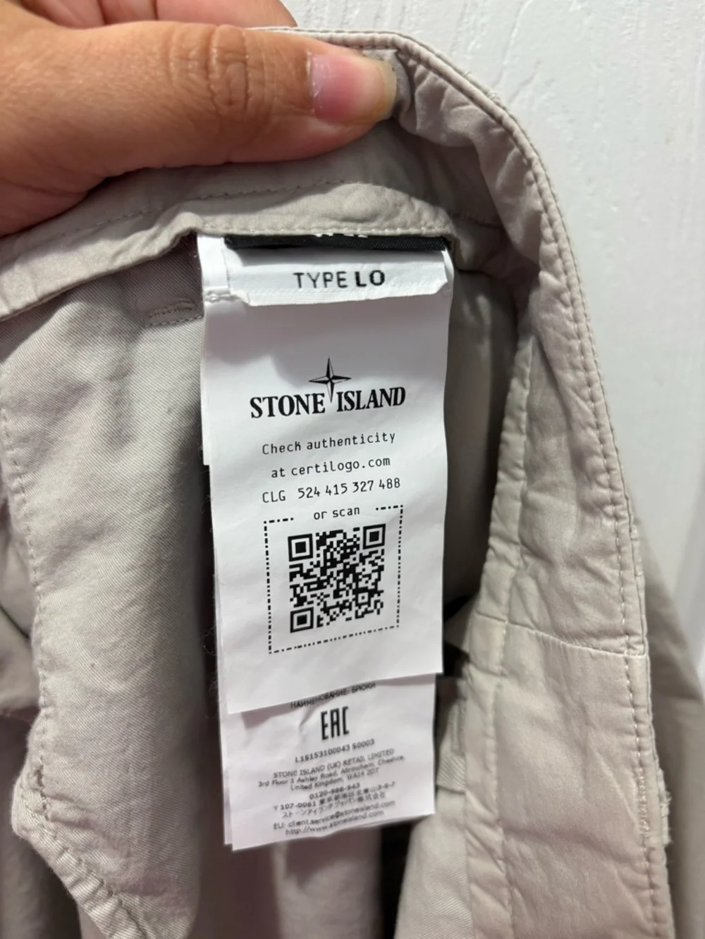 Stone Island Lightweight Type Lo Cargo Pants Size 32 Mens Beige Street Wear
